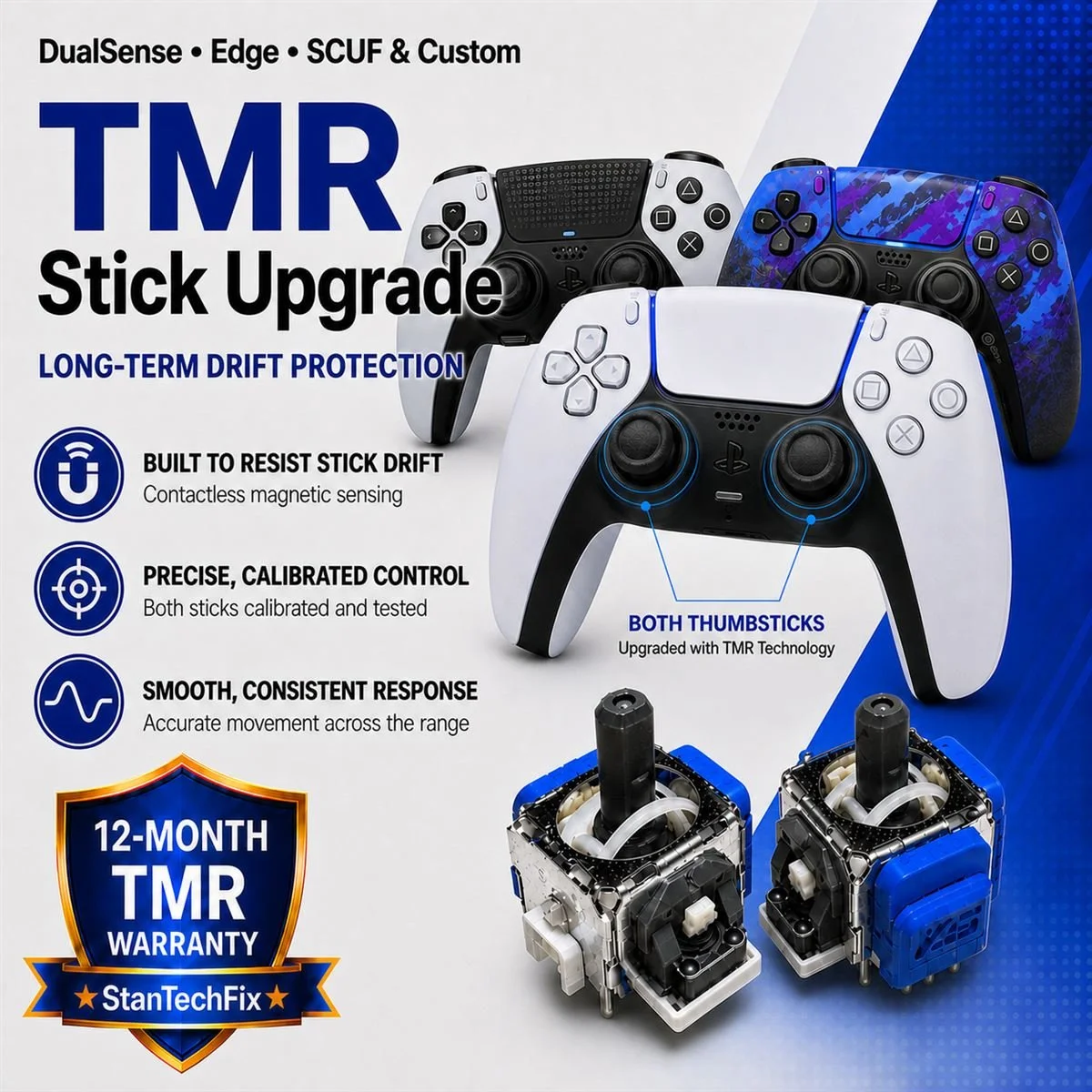 PS5 DualSense TMR thumbstick upgrade service