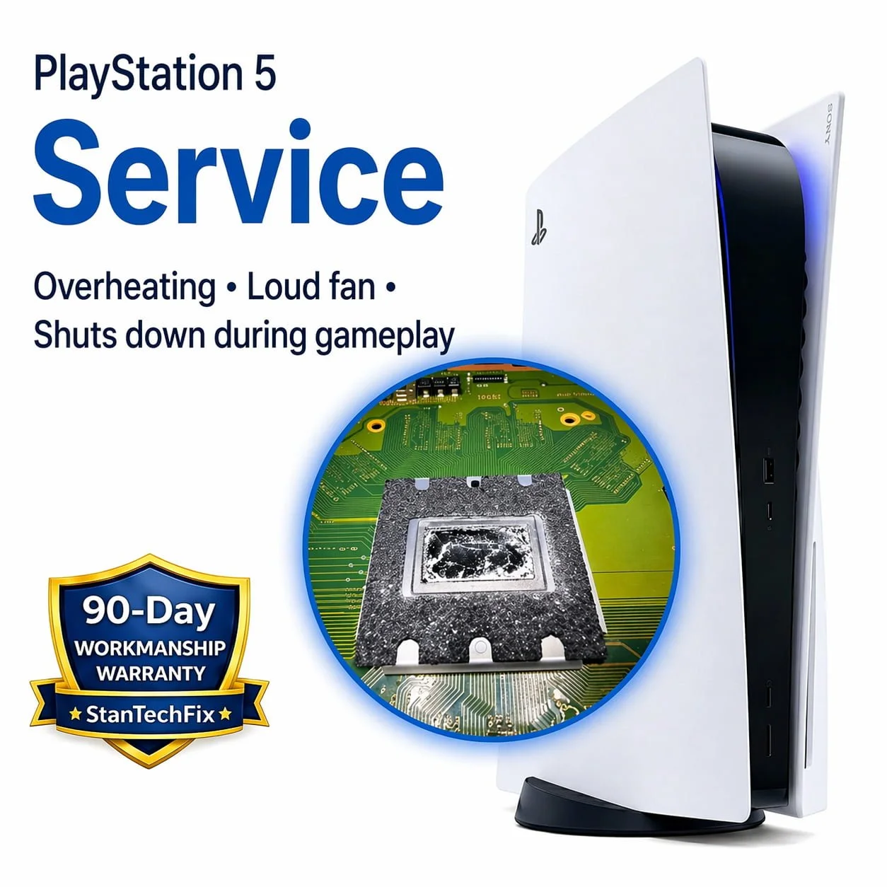 PS5 overheating repair service by StanTechFix