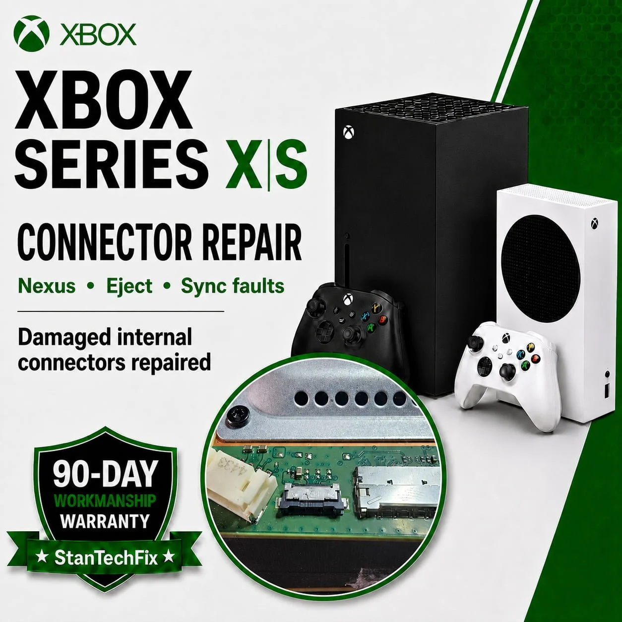 Xbox Series X and Series S internal connector repair service