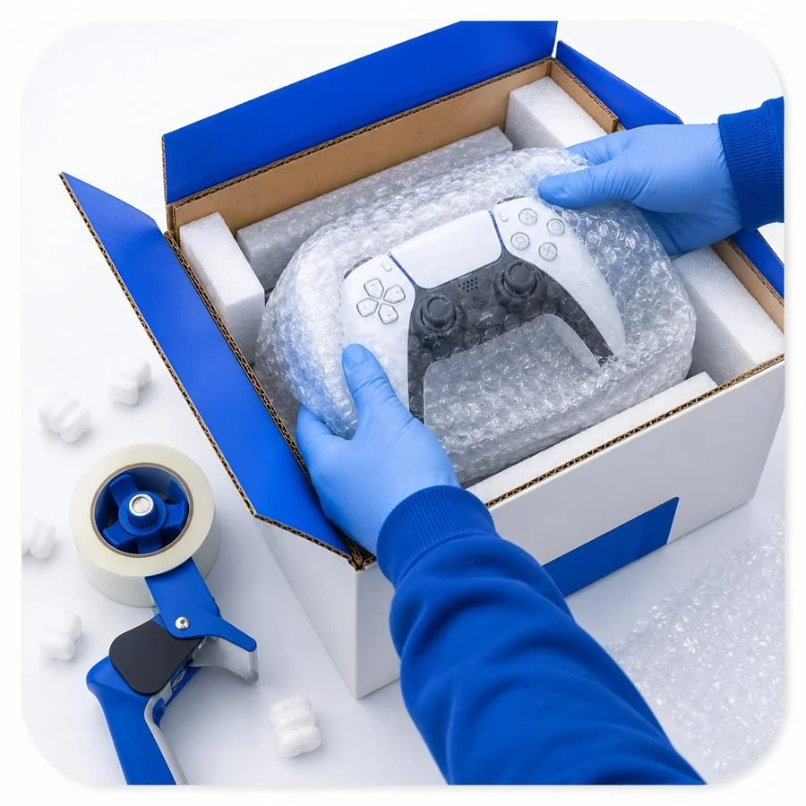 Securely package your console or controller for repair