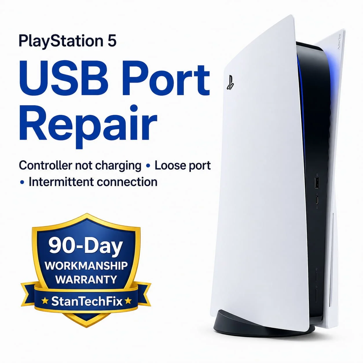 PS5 USB port repair service by StanTechFix