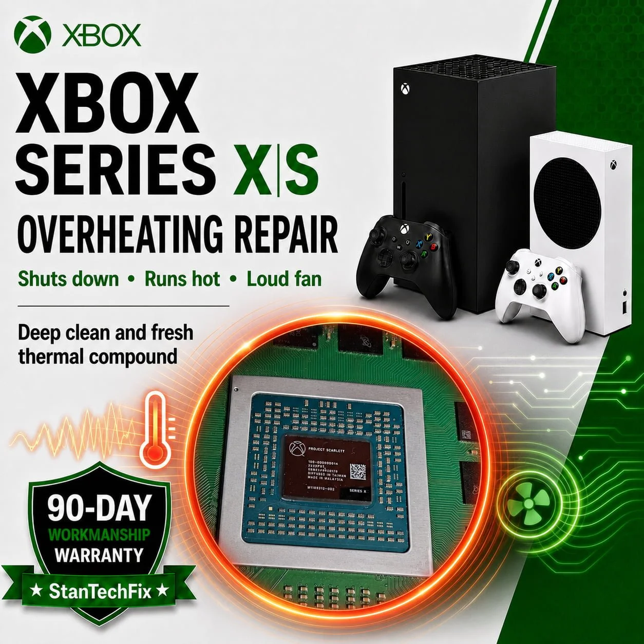 Xbox Series X and Series S overheating repair service