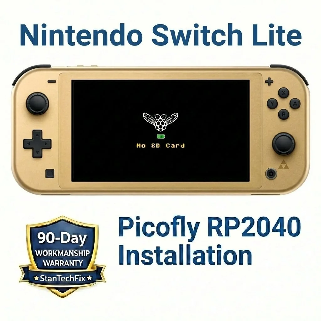 Nintendo Switch Lite Picofly RP2040 installation service by StanTechFix
