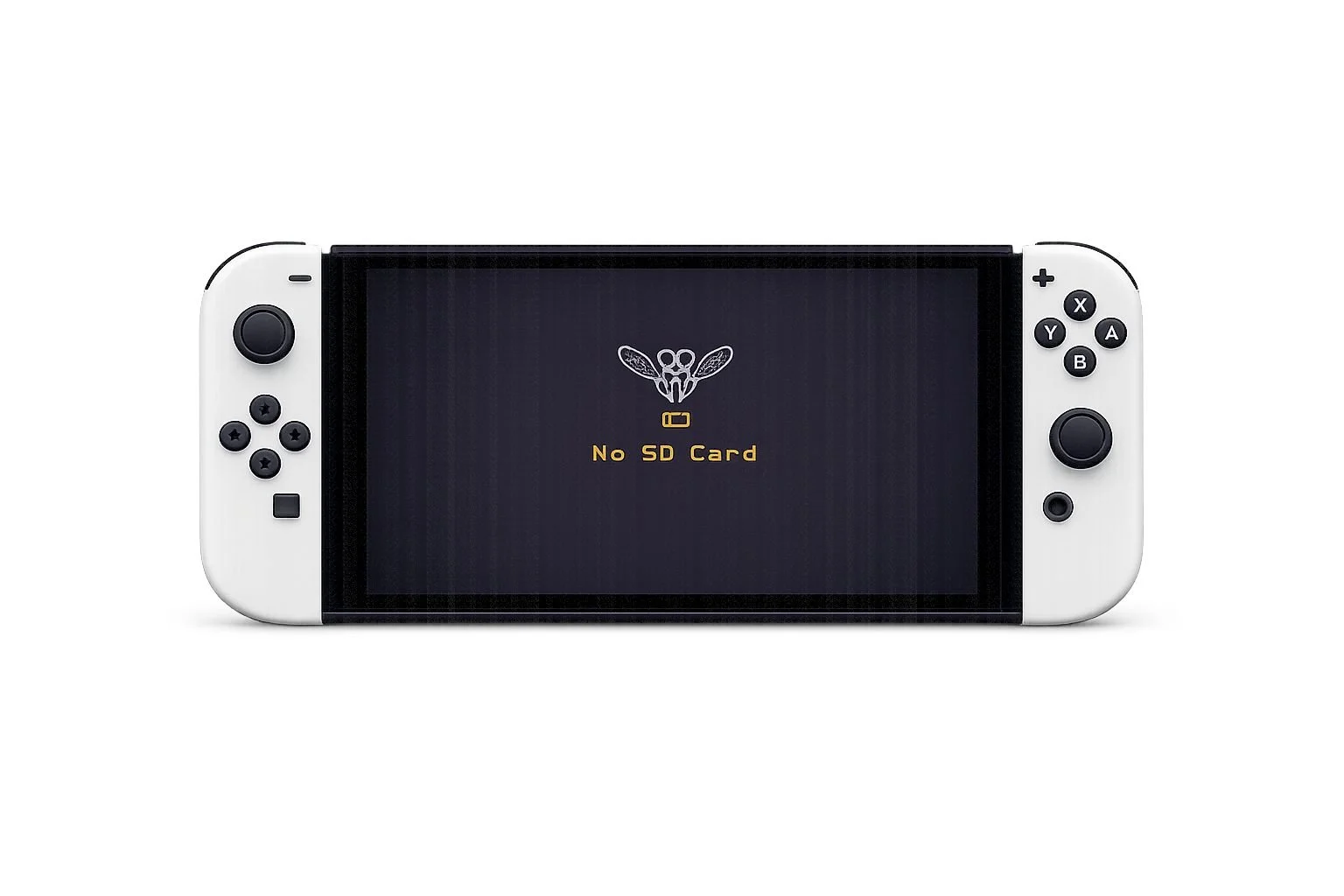 Nintendo Switch showing no SD card message for repair service at StanTechFix