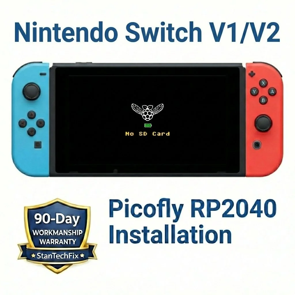 Nintendo Switch V1 V2 Picofly RP2040 installation service by StanTechFix