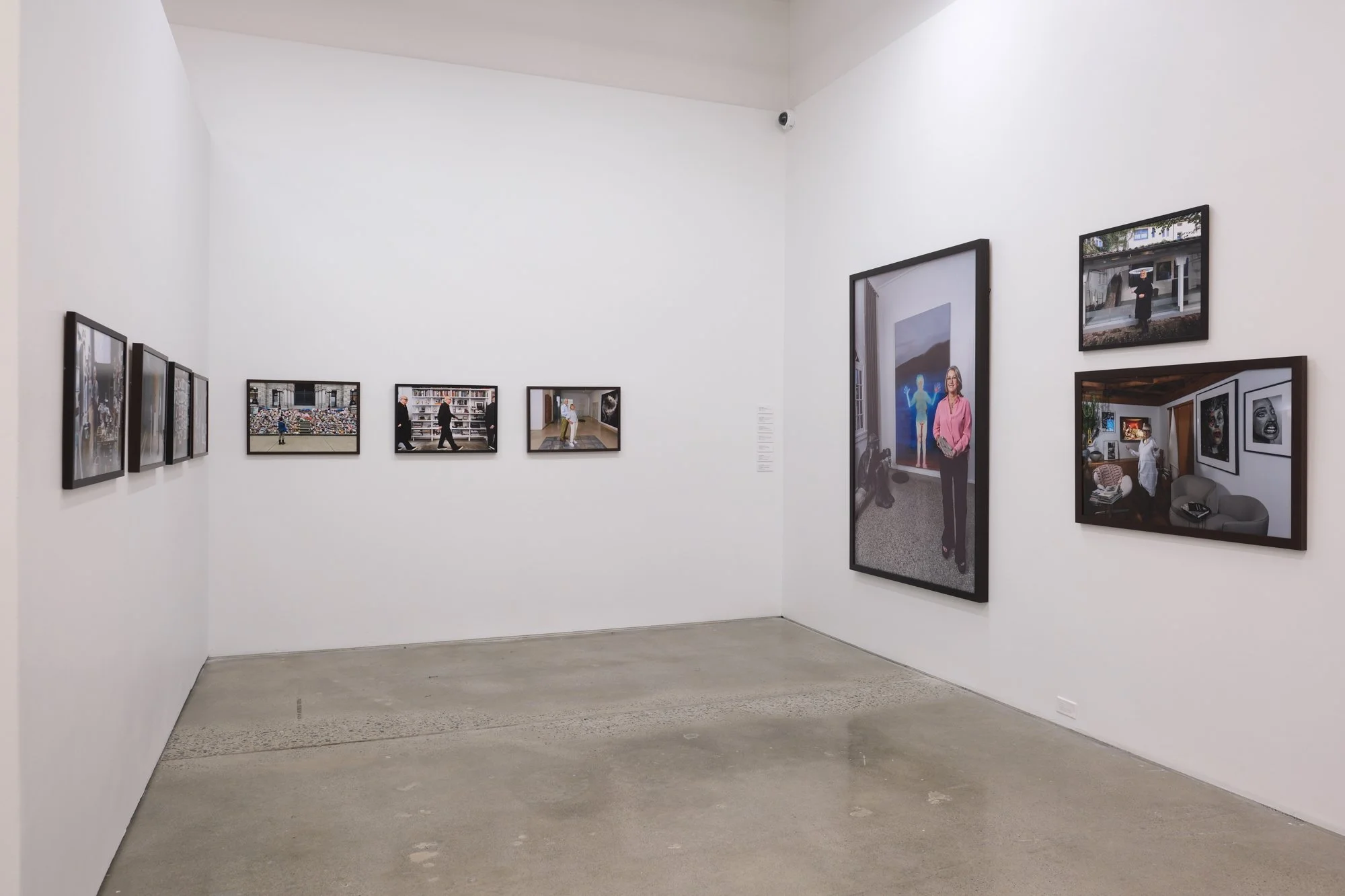 Installation view of "Christos Dikeakos: The Collectors," at Griffin Art Projects, North Vancouver, BC, 2025. Photo: Byron Dauncey, courtesy of Griffin Art Projects.