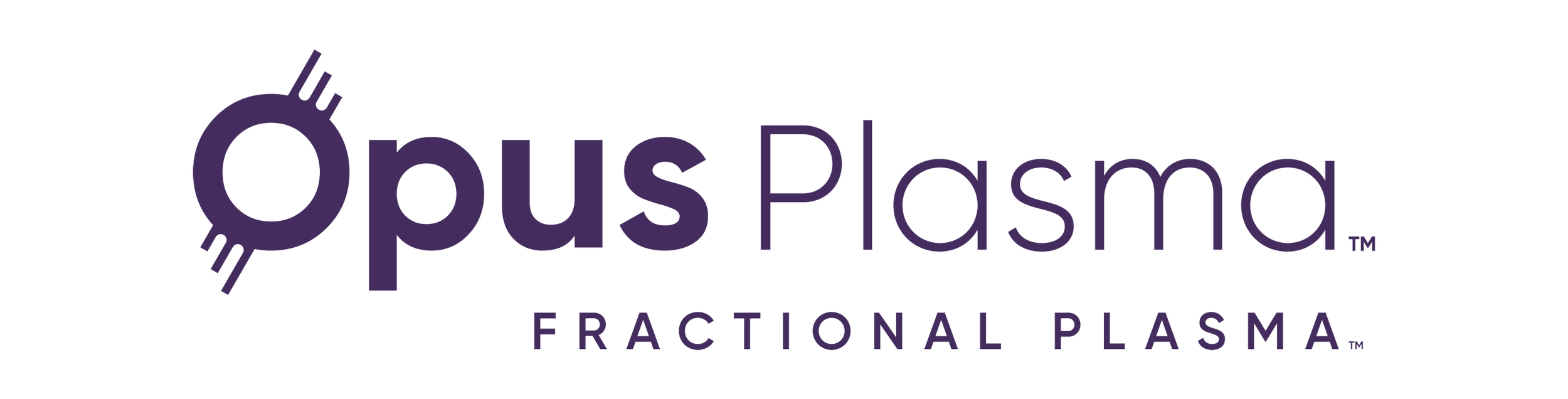 Opus Plasma logo with text 'Fractional Plasma' beneath.