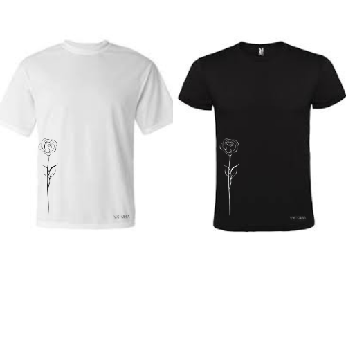 UNISEX ROSE T-SHIRT + SMALL LOGO