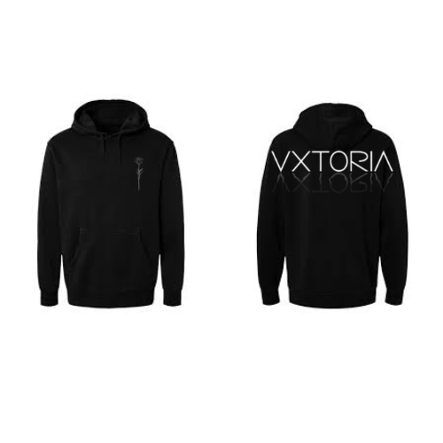 UNISEX ROSE + LOGO HOODIE