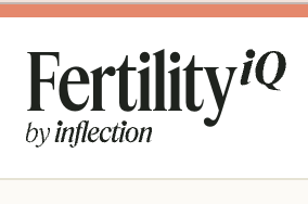 FertilityIQ logo with the tagline 'by inflection'