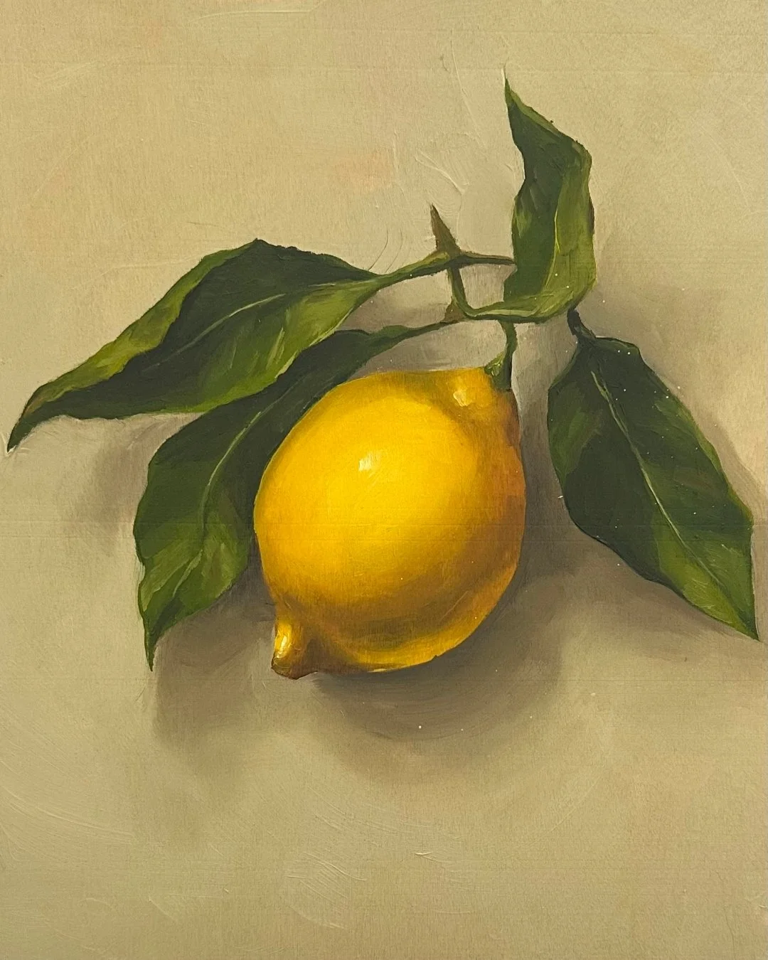 'Lemon' | Oil on wood | 19x23cm