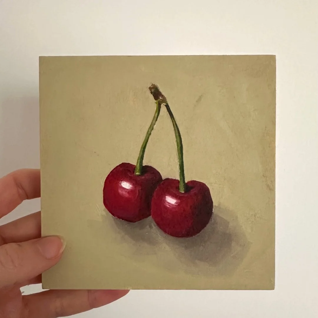 Cherries | Oil on wood