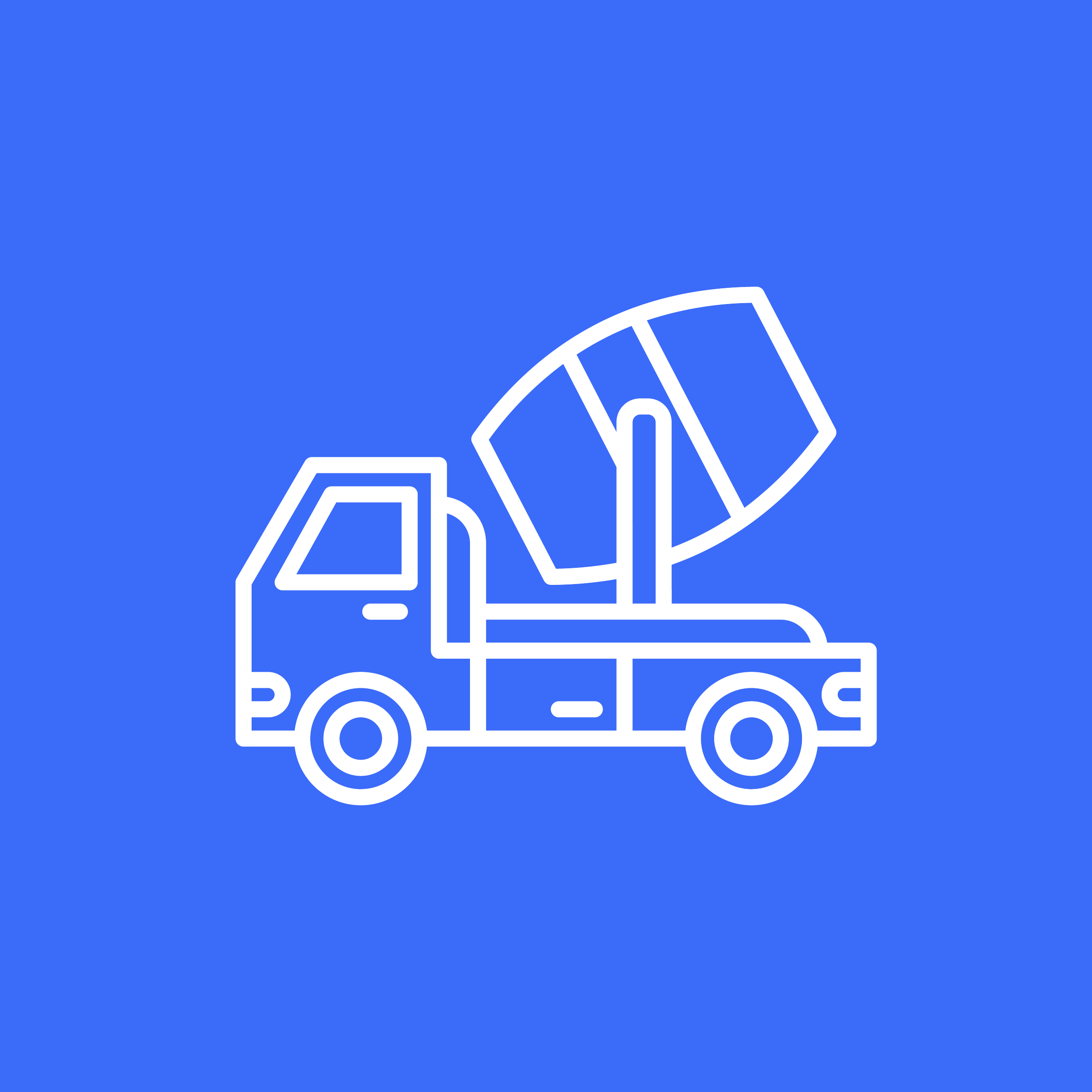 Icono de una patrulla de policía en estilo minimalista sobre fondo azul