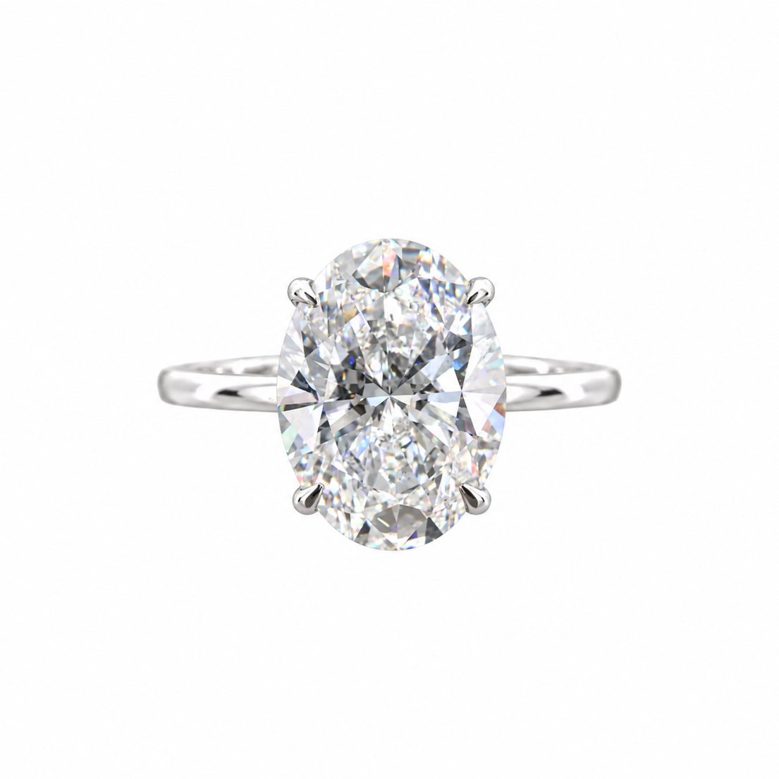Lab Grown 4.09 ct Oval