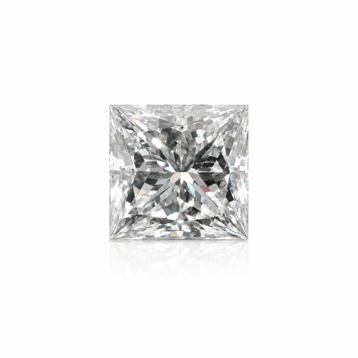 Loose Lab Grown 2.86 ct Princess