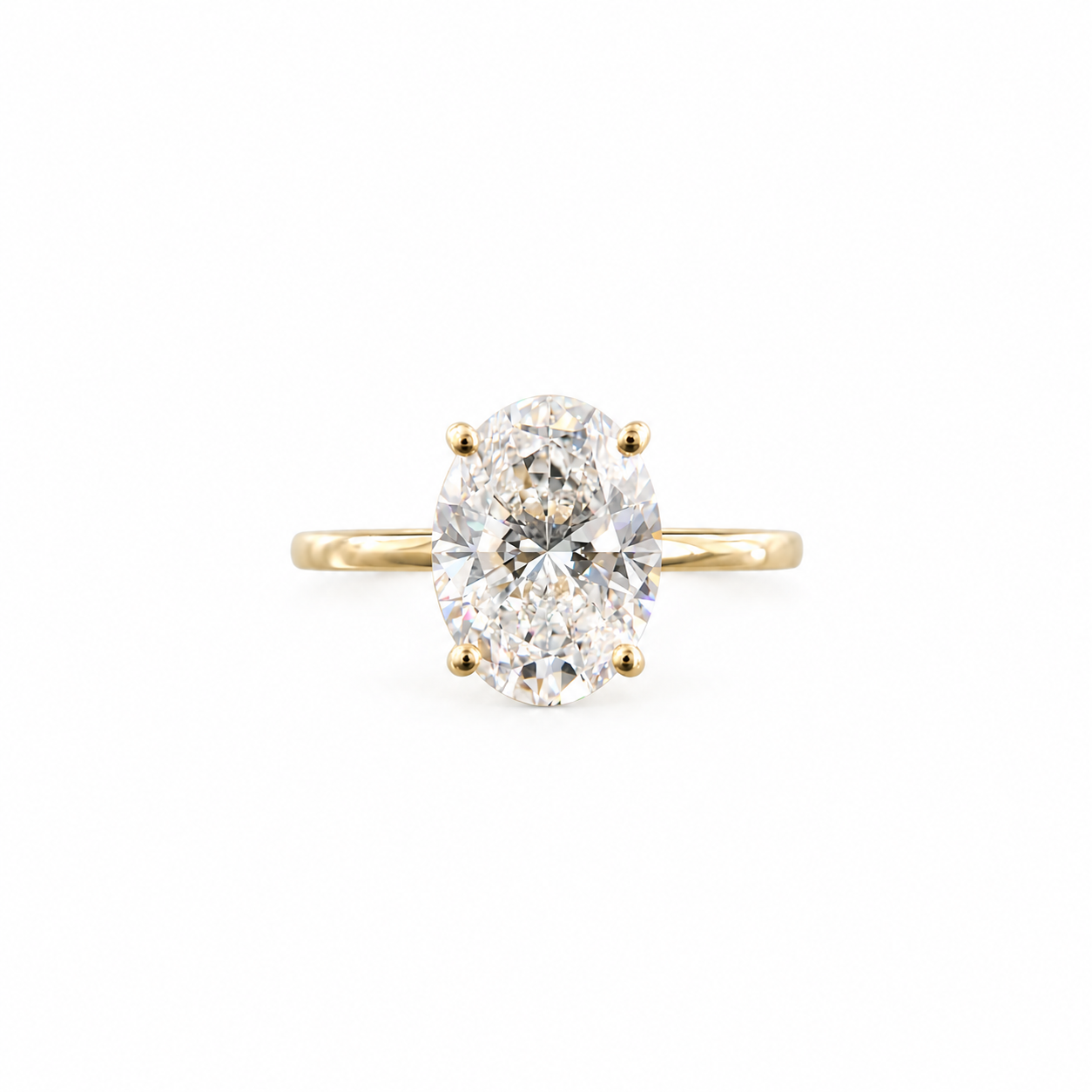Lab Grown 3.07 ct Oval Brilliant