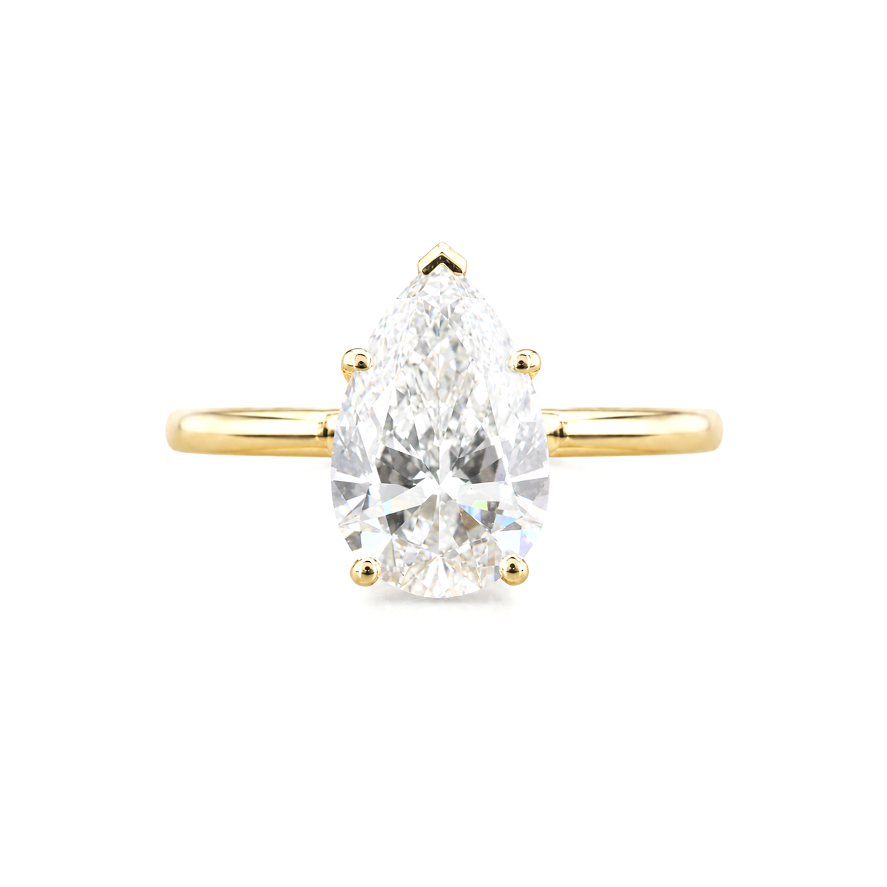 Lab Grown 4.02 ct Pear
