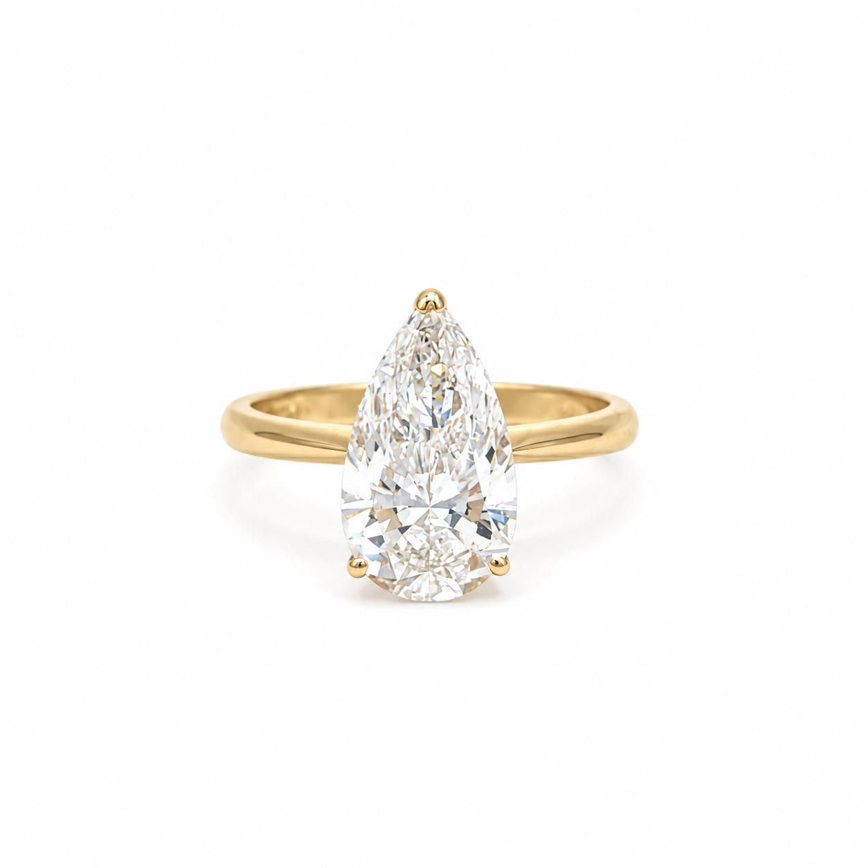 Lab Grown 4.44 ct Pear