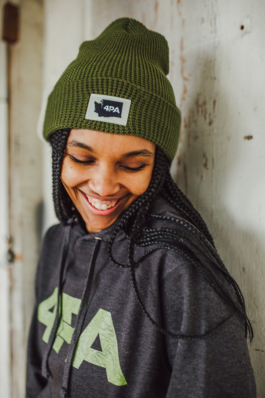 4PA Olive Green Beanie