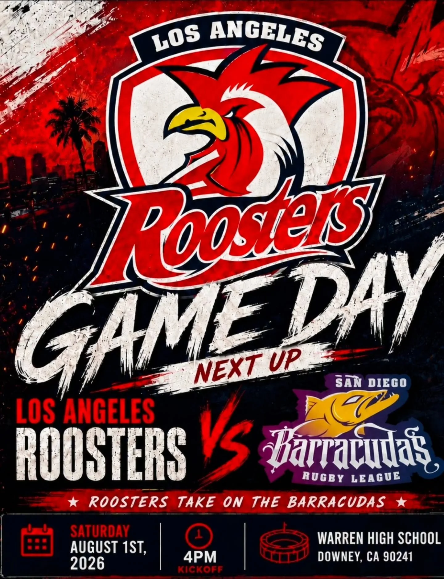 TOMORROW. 4PM kick off against our @sd_barracudas brothers. See you there! #rugbyleagueinamerica #rugbyleague #rugby @rugbyleagueusa @my_endeavor_ @sd_barracudas