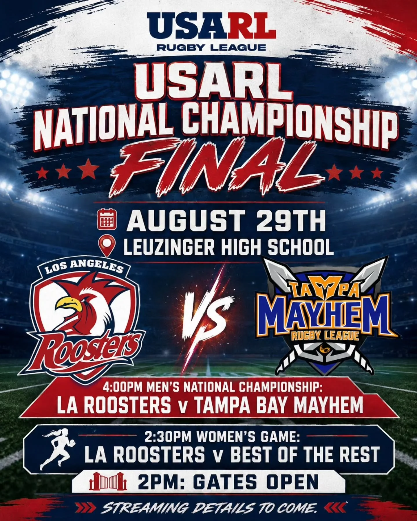 ONE WEEK AWAY. #nationalchampionship #rugbyleagueinamerica #rugbyleague #rugby @nrl @nrlw @sydneyroosters @sydneyroostersnrlw