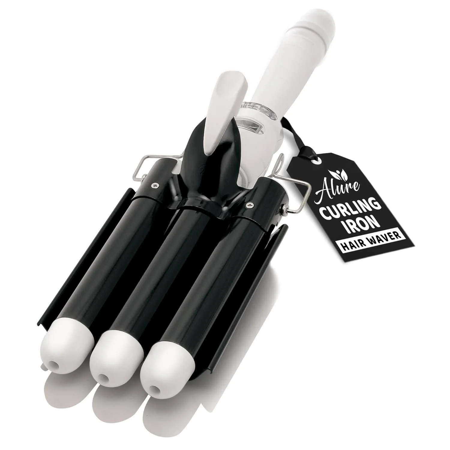 Alure Three Barrel Curling Iron Wand Hair Waver with LCD Temperature Display - 1 Inch