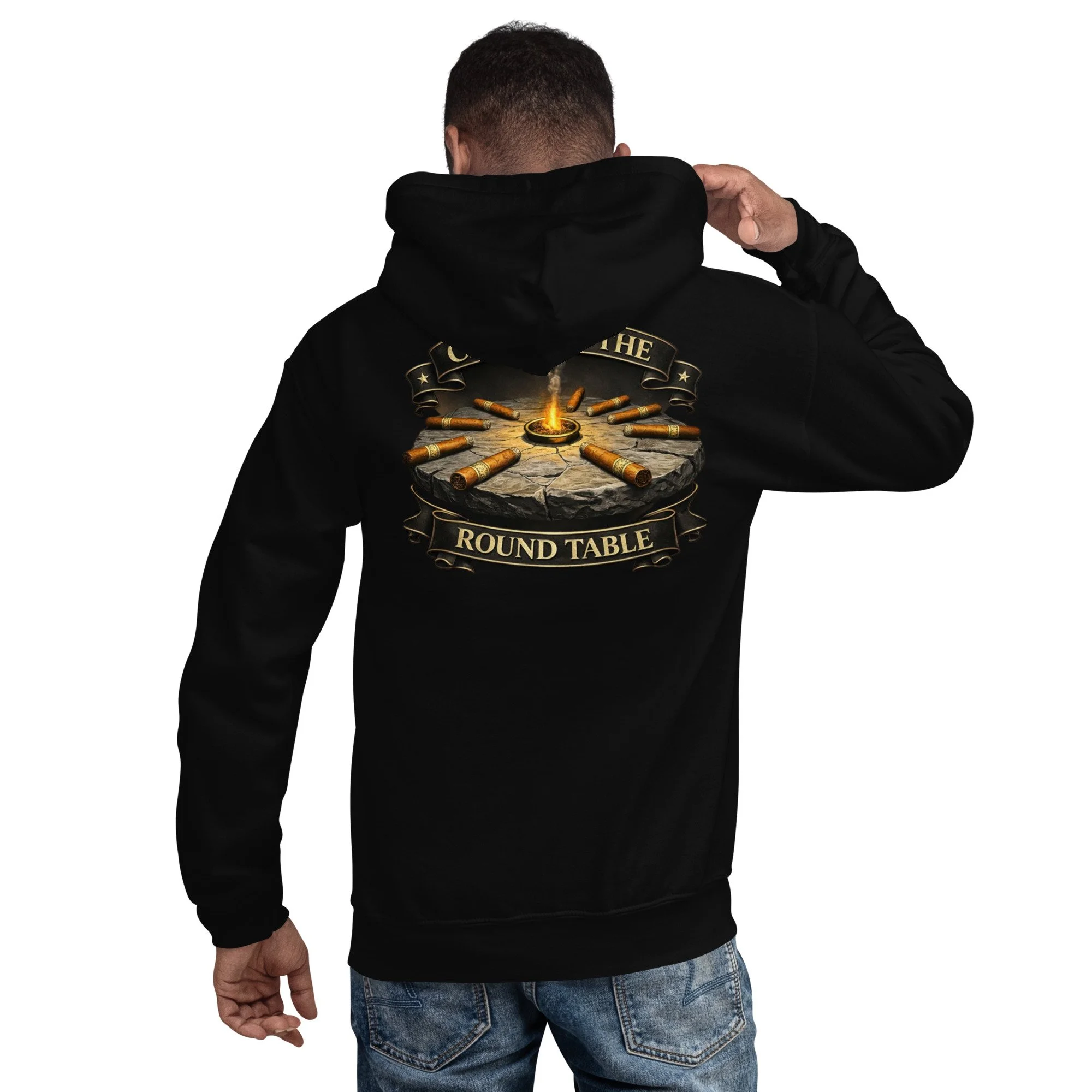 Cigars of the Round Table – Signature Back Crest Hoodie