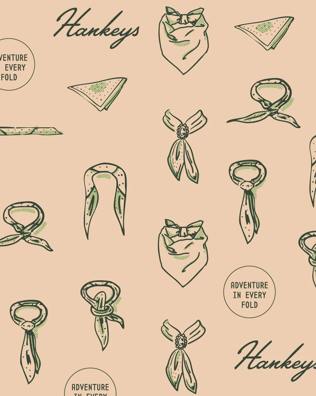 Hand-drawn pattern for @hankeysprovisions