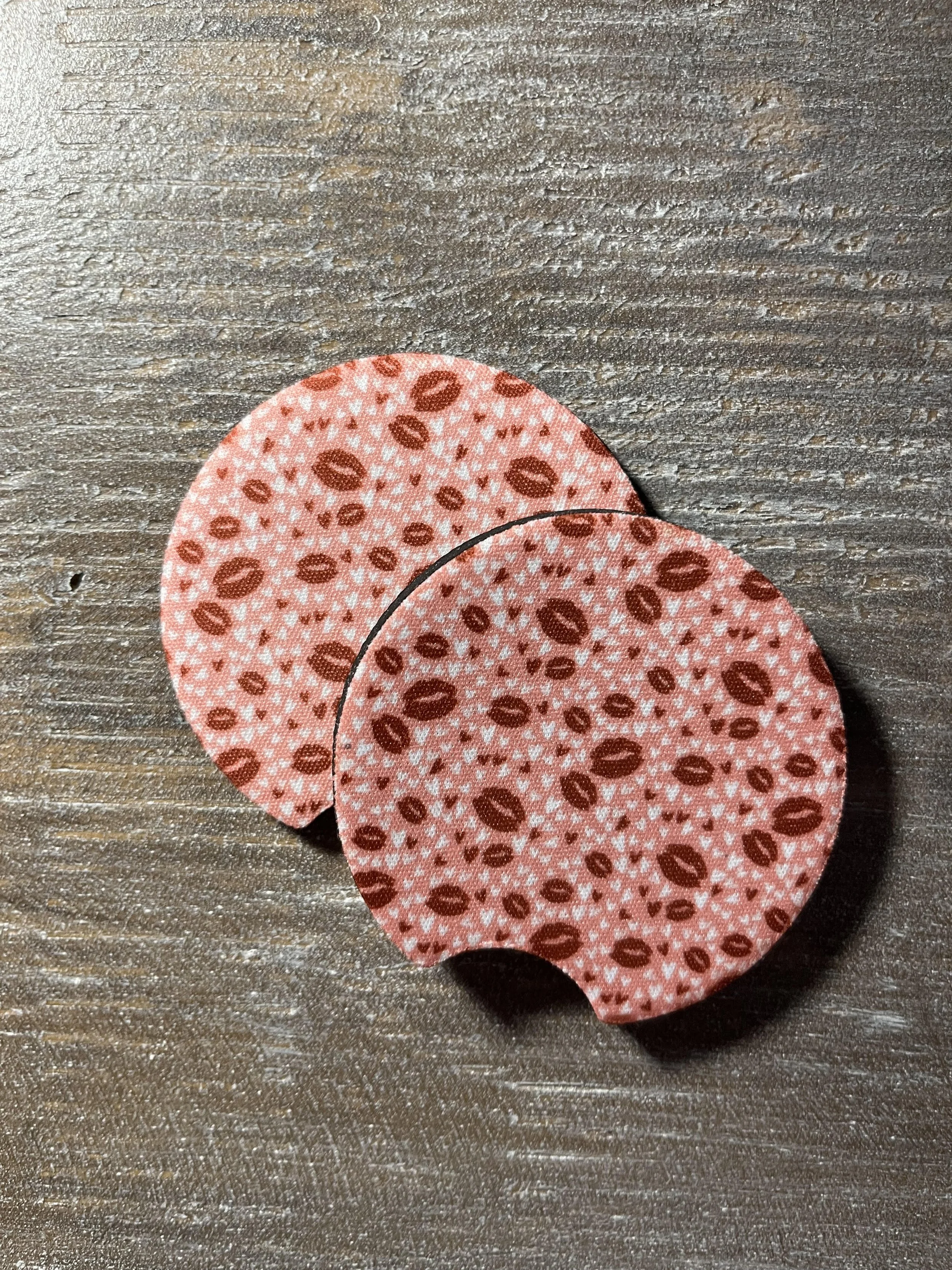 Lips & Hearts Car Coasters