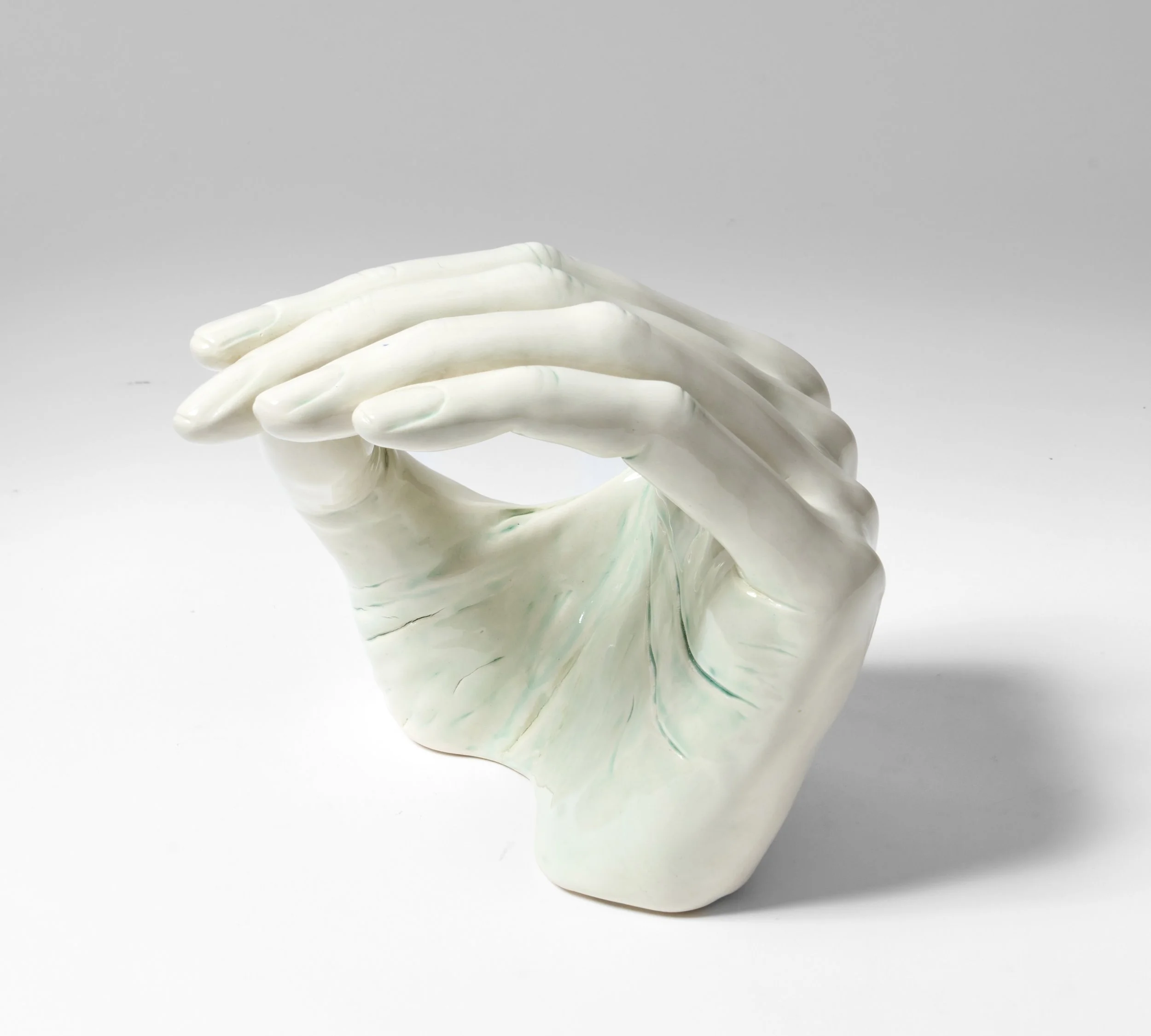 "In My Hand Once Was" porcelain, copper carb, 2025
