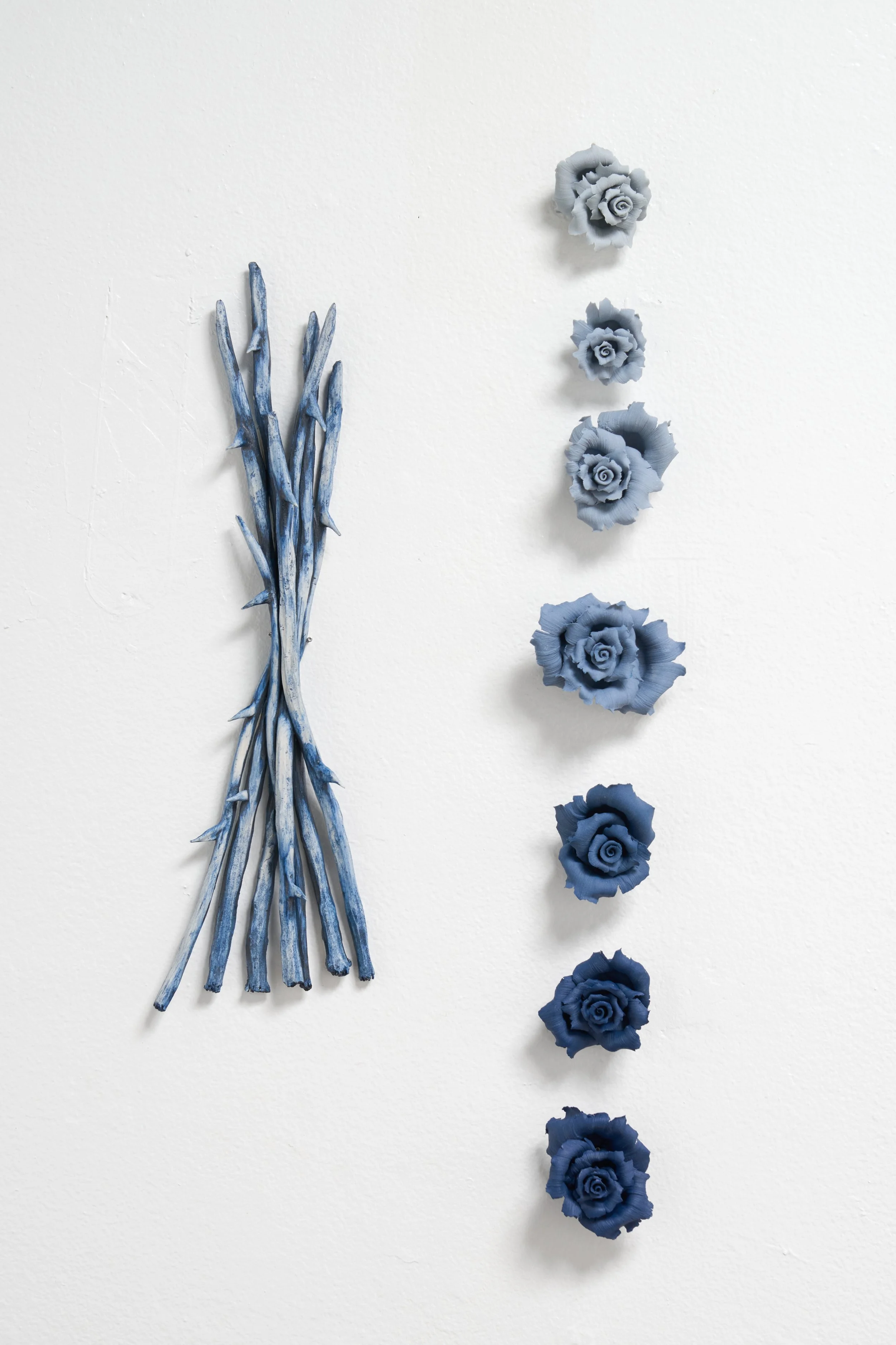 "Same and Different" porcelain, cobalt oxide, 2025