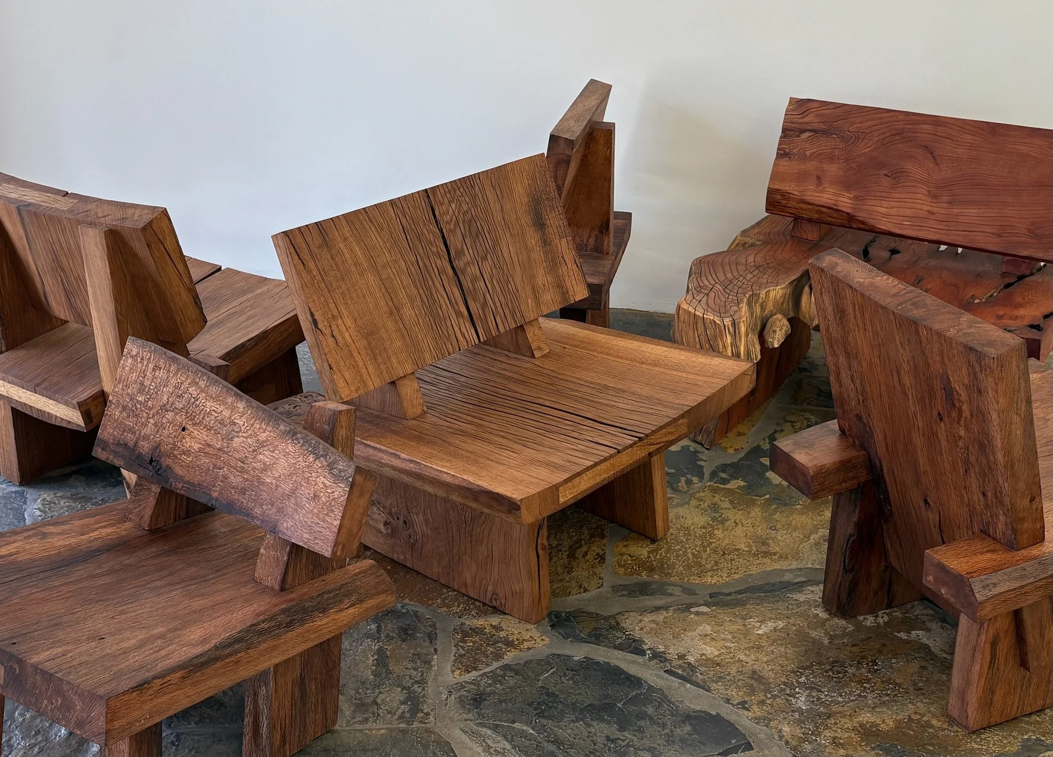 Sculptural oak chairs by Chet Taylor