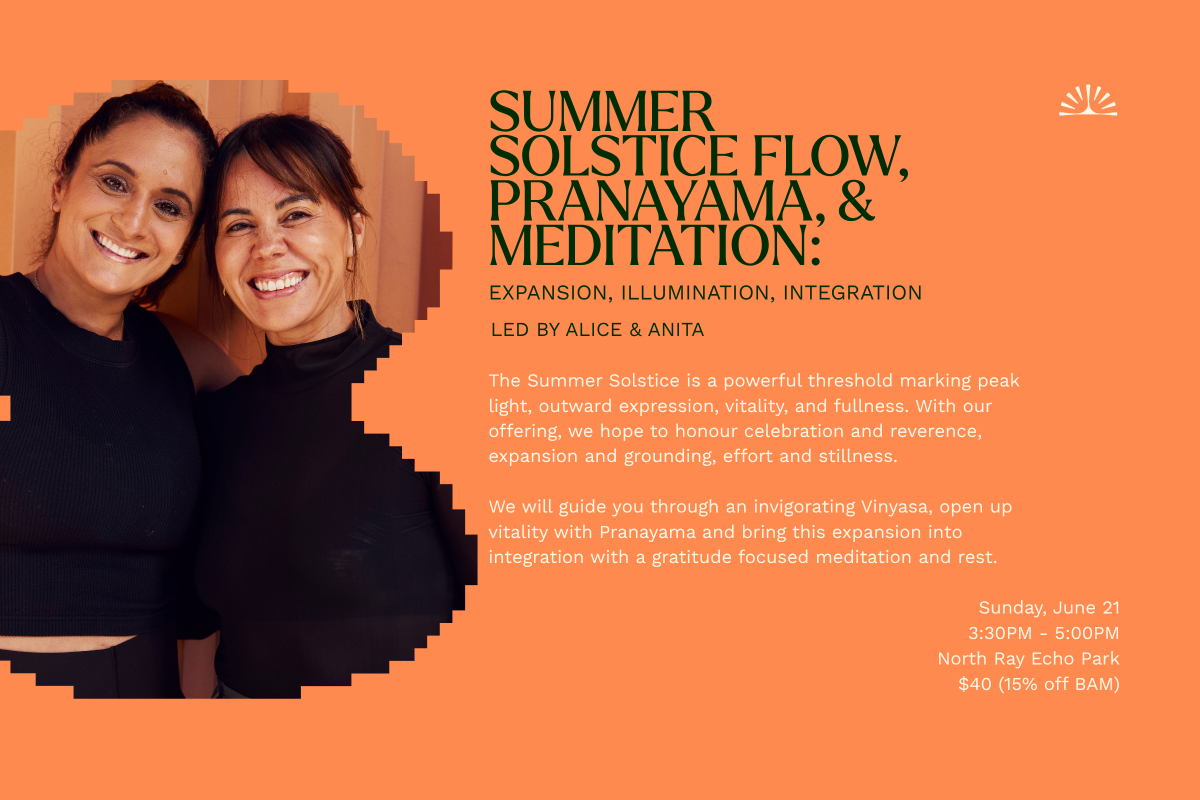 Summer Solstice Flow, Pranayama and Meditation 