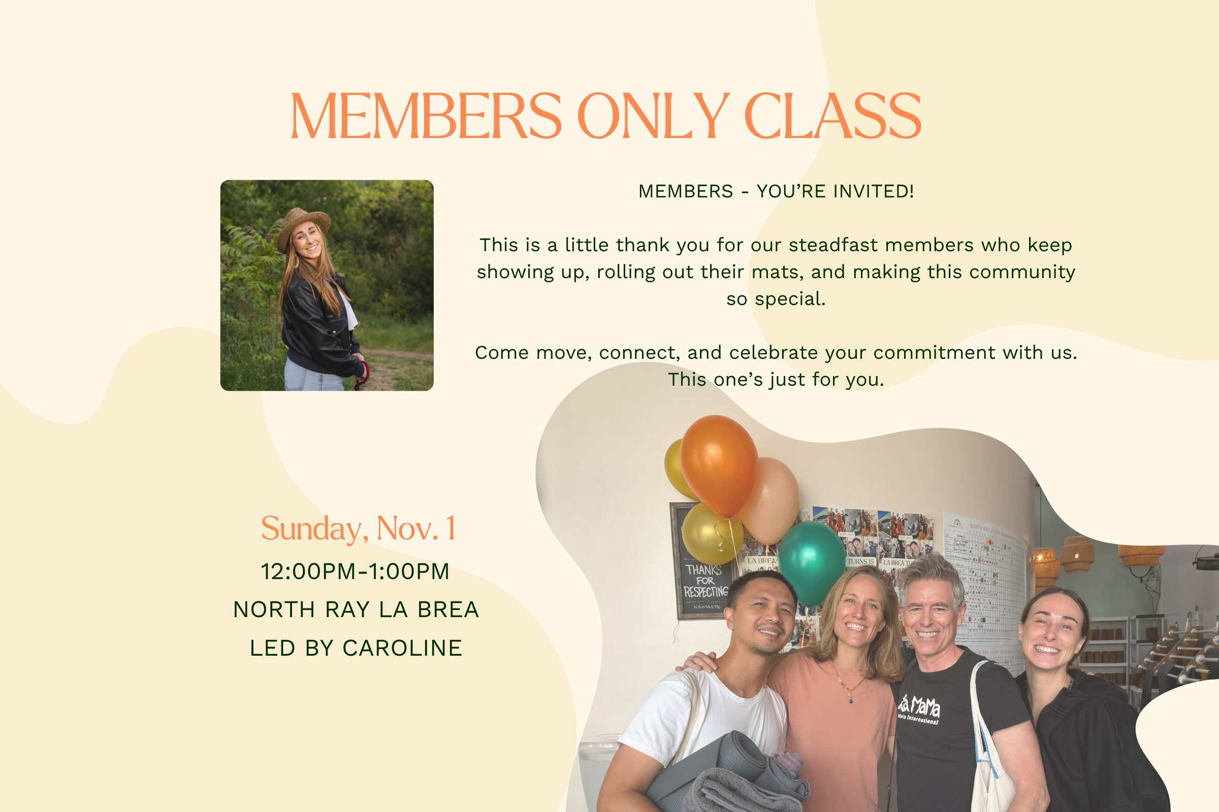 October Members’ only class: La Brea with Caroline