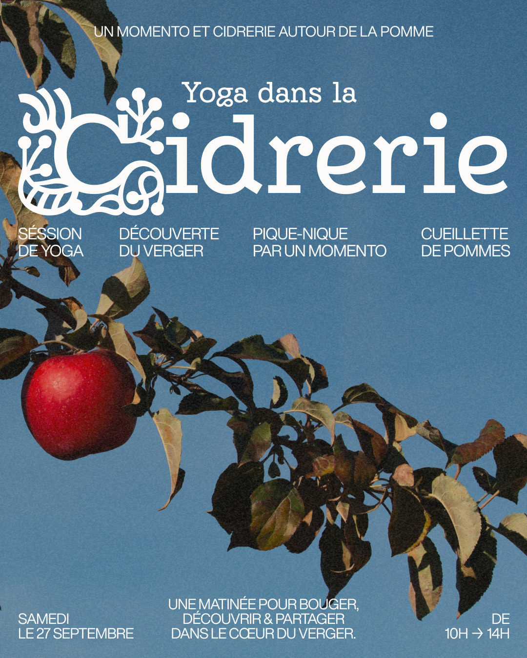 Yoga dans le verger