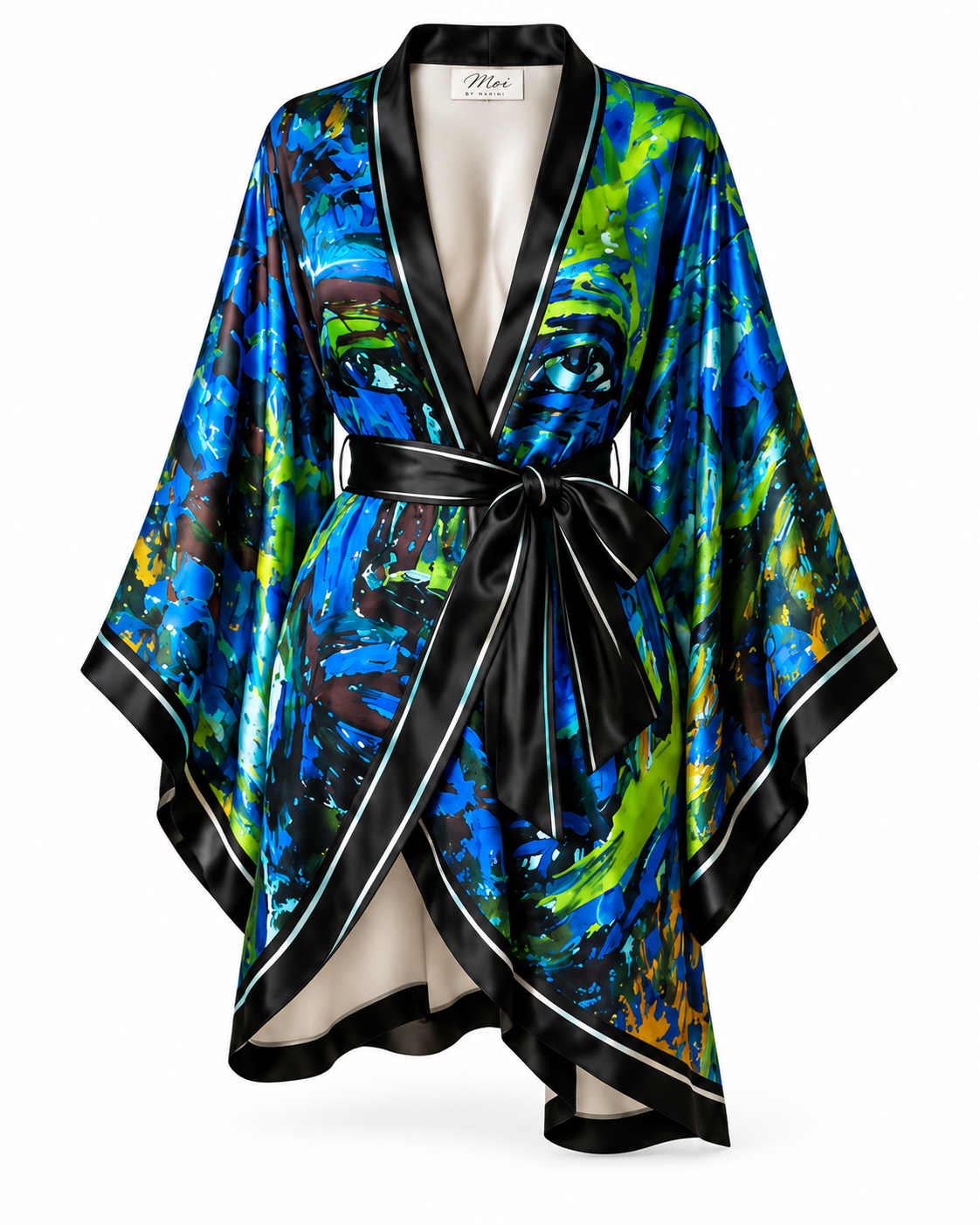 Tear Of Strength Silk Art Wrap Robe