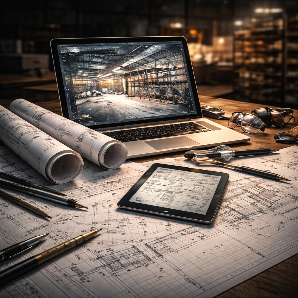 A portfolio of completed design projects showcasing custom residential homes, industrial infrastructure solutions, and detailed drafting for construction.