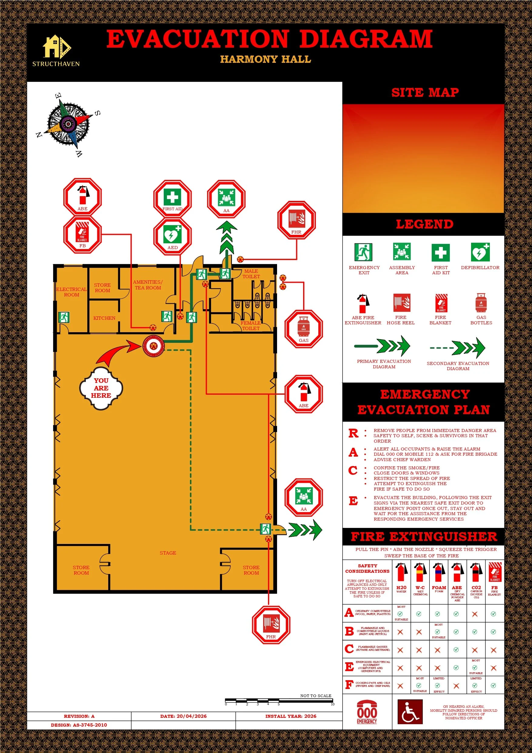 AS3745 evacuation plan temple Malak NT