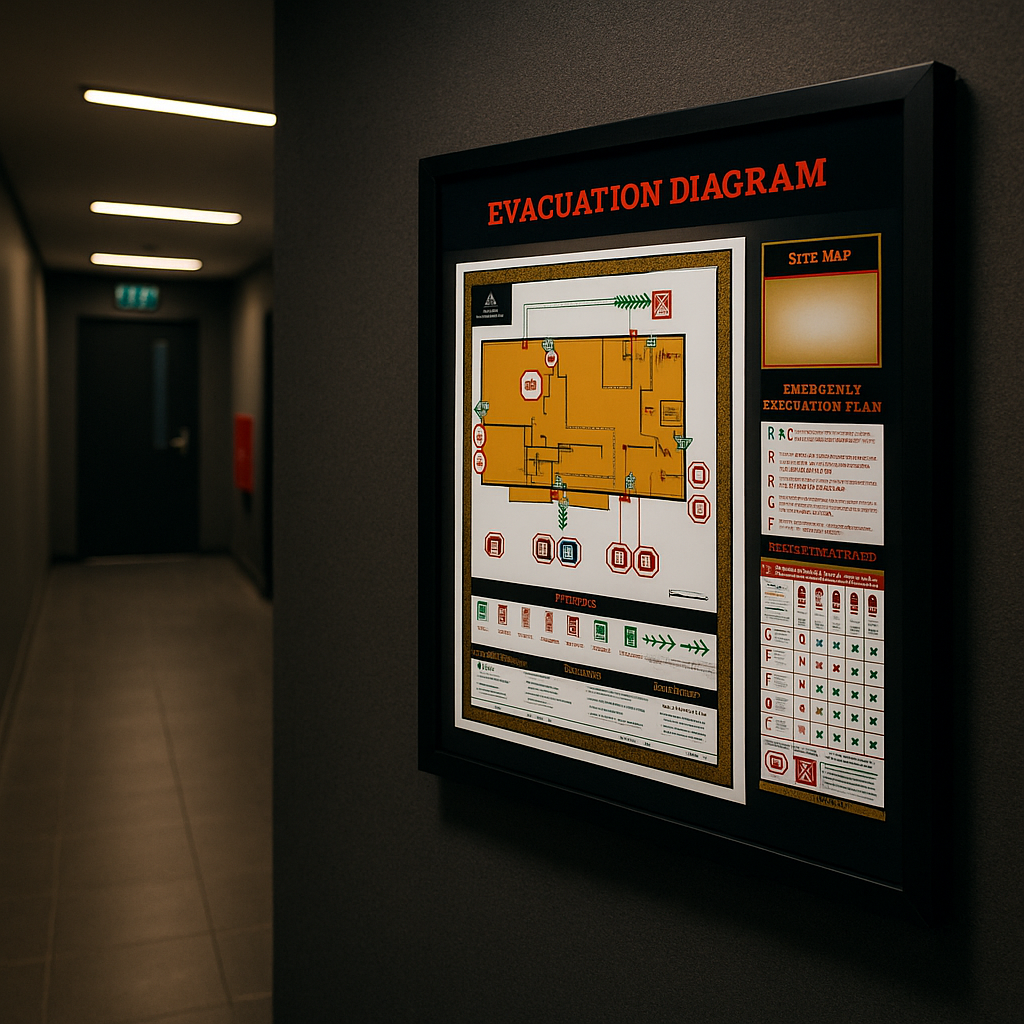 Structhaven customised fire safety design drafting – site‑specific fire equipment locations, hydrants, alarm panels and evacuation zones prepared by professional drafting services in Perth and mining sites.