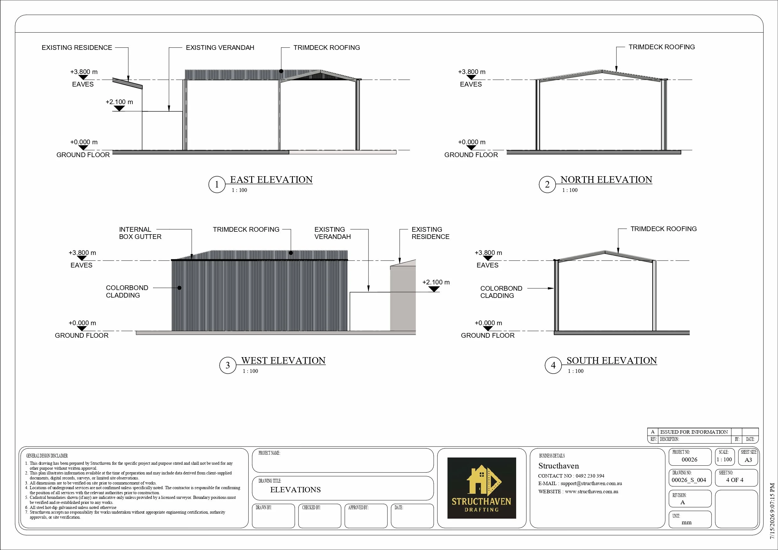 3D visualisation showing how the proposed shed integrates with the existing residential property.