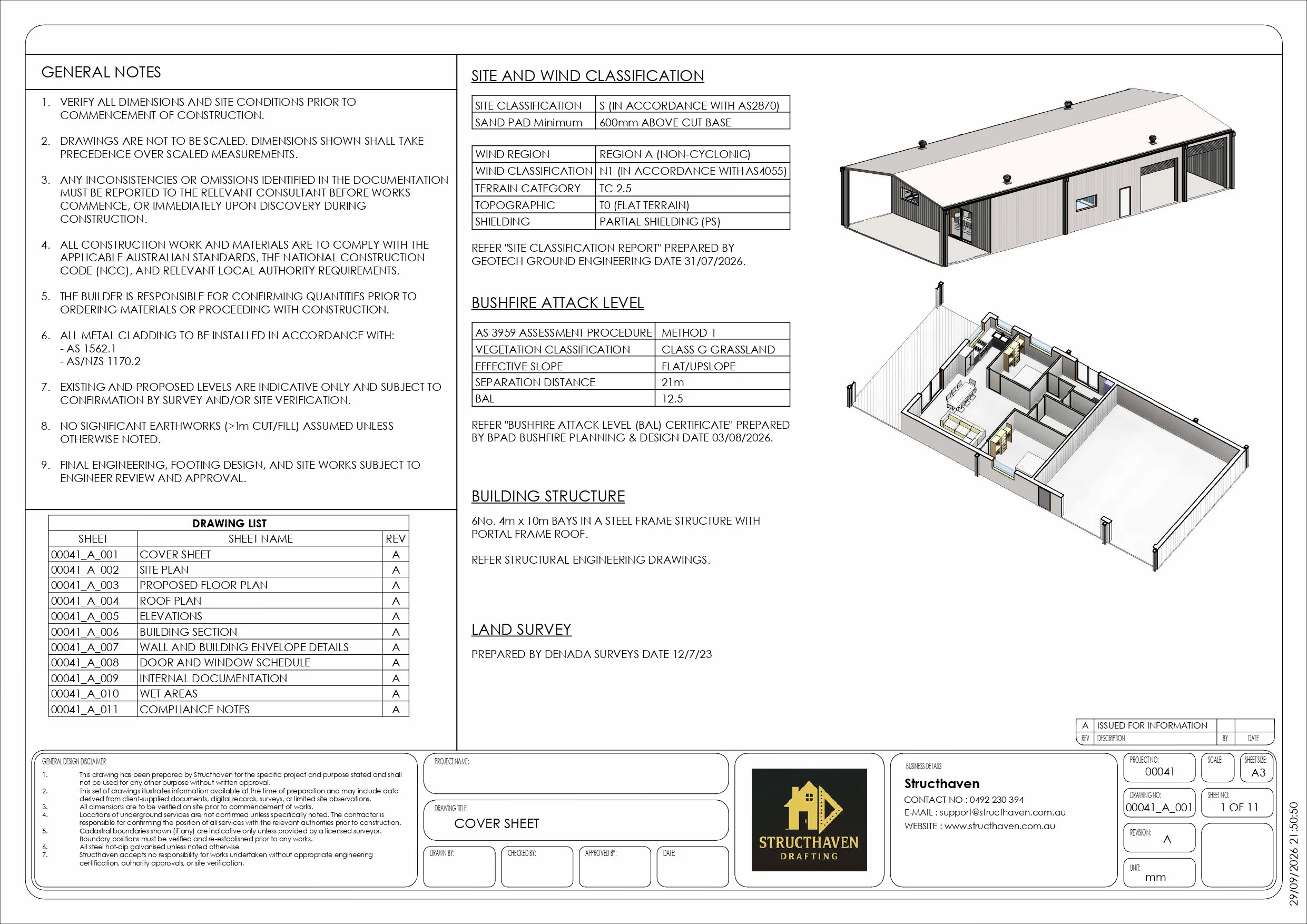 CLASS 1a SHED HOUSE – CROOKED BROOK, WA