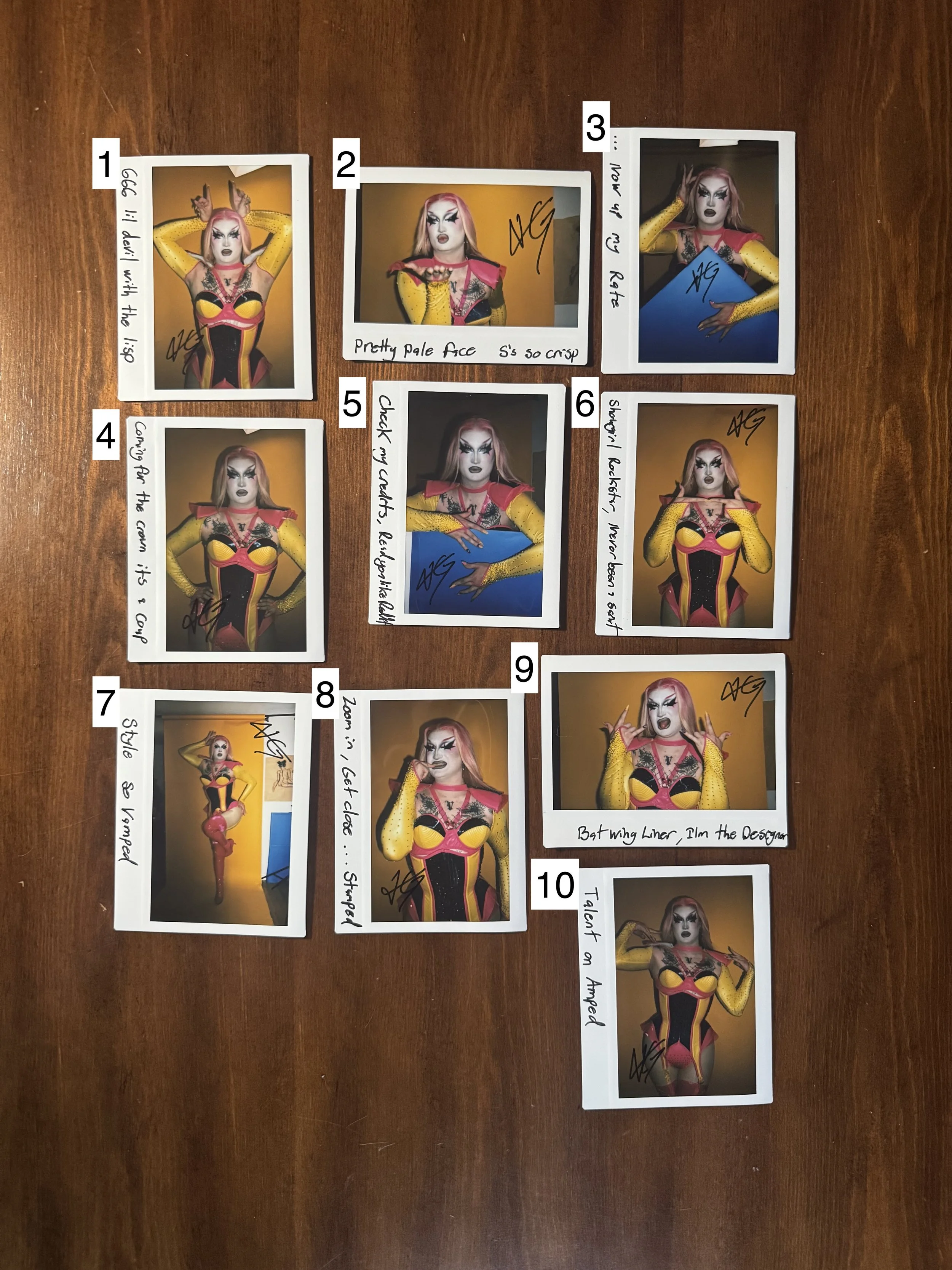 Signed Not Sorry Aboot It Polaroid