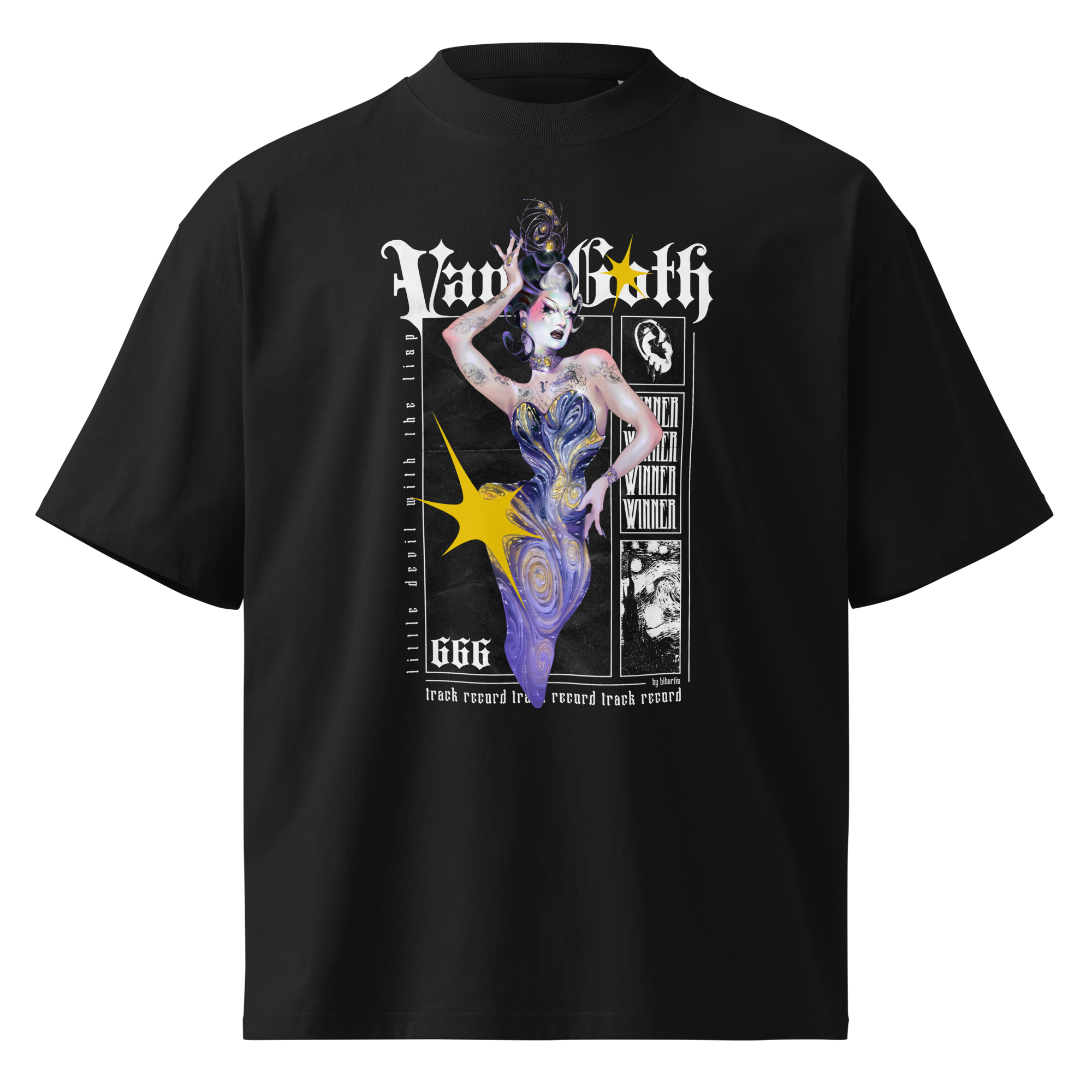 Crowned Queen - Unisex organic oversized high neck t-shirt