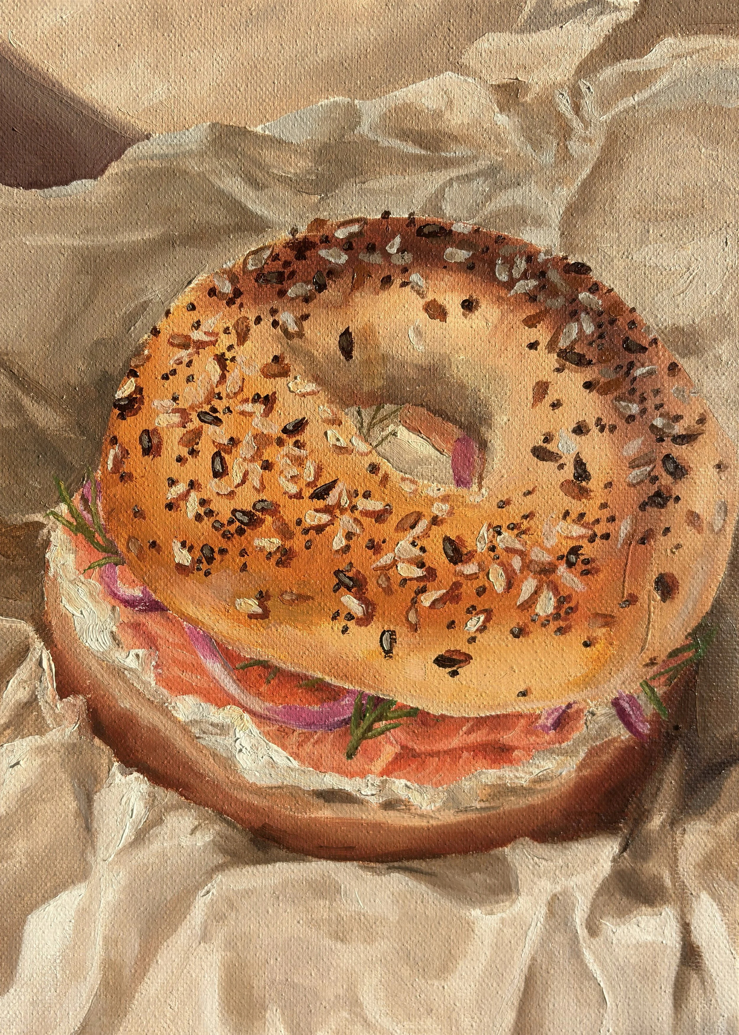 Salmon Bagel 9x12"