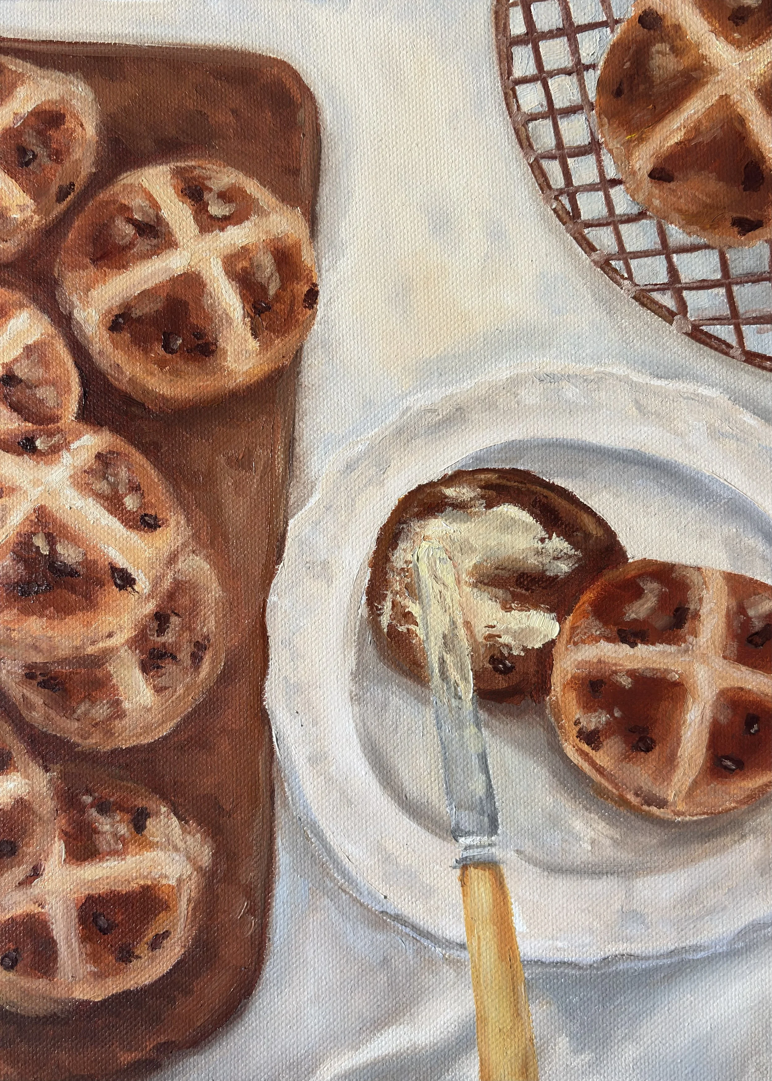 Hot Cross Buns 9x12"