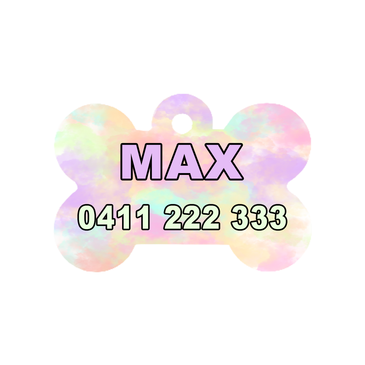 Pastel Clouds Dog ID Tag