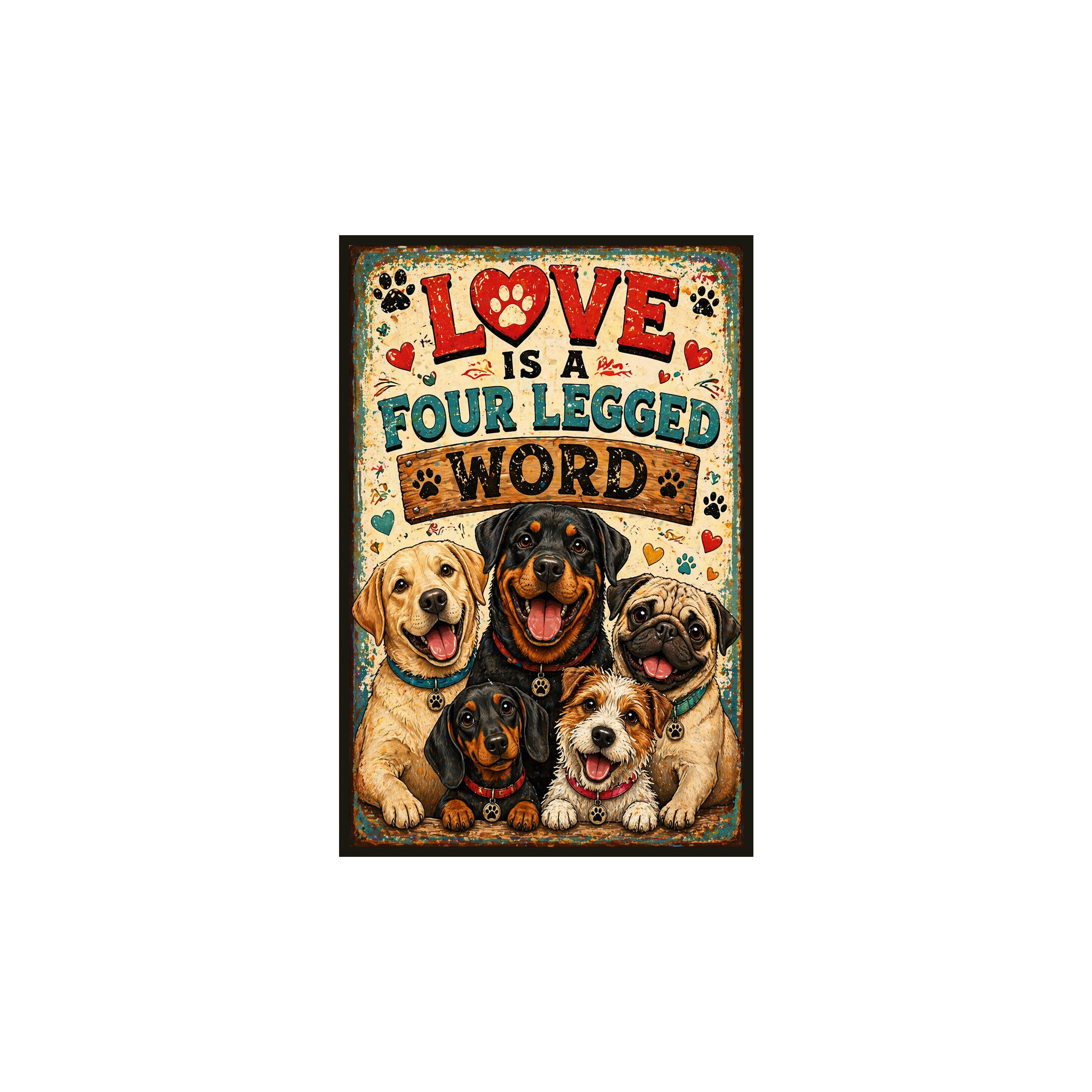 A4 Sign Love is a four legged word.png