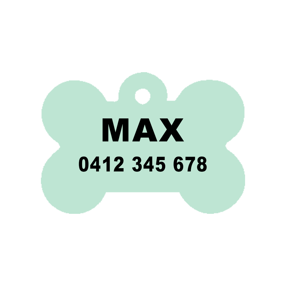 Mint Whisper Dog ID Tag