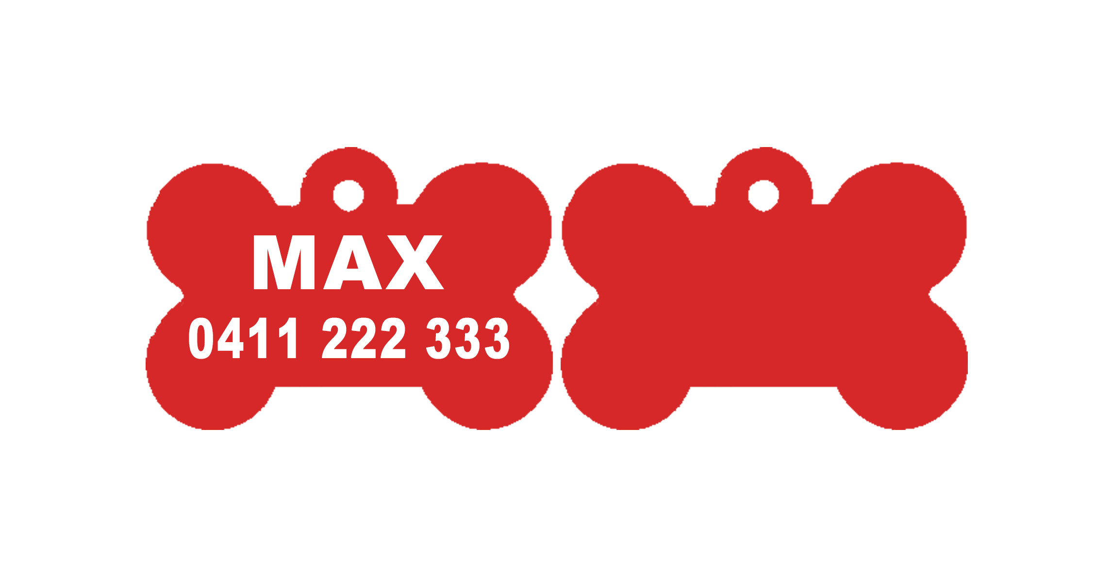 Personalised Dog ID Tag - Single Colours