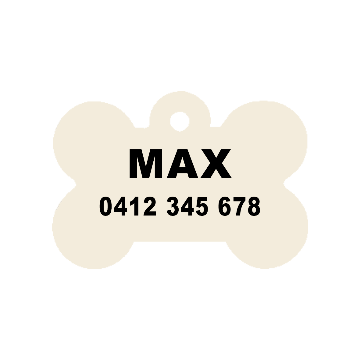 Cream Linin Dog ID Tag